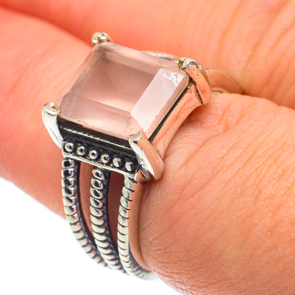 Rose Quartz Rings handcrafted by Ana Silver Co - RING62941