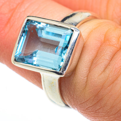 Blue Topaz Rings handcrafted by Ana Silver Co - RING62952