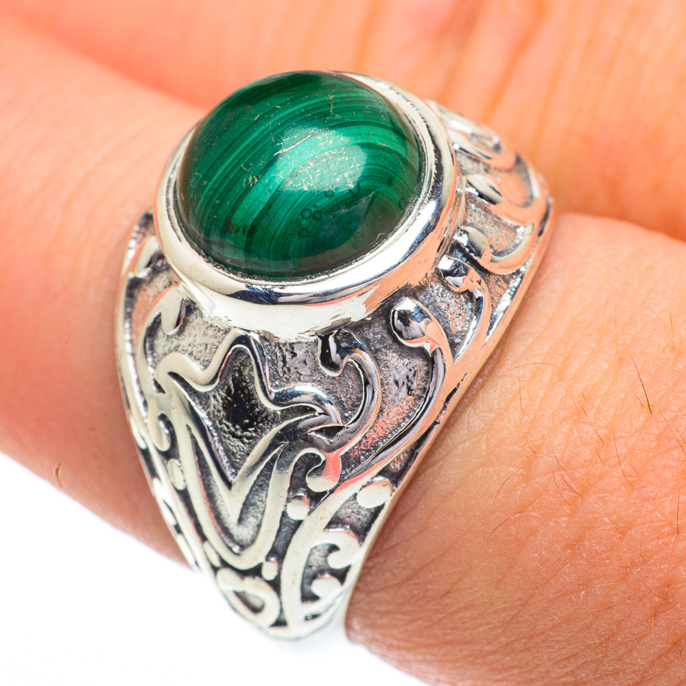 Malachite Rings handcrafted by Ana Silver Co - RING62956