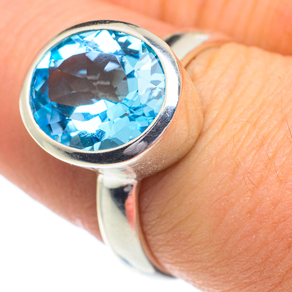 Blue Topaz Rings handcrafted by Ana Silver Co - RING62976