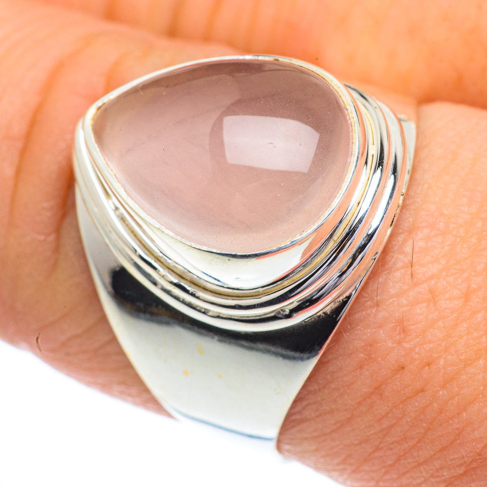 Rose Quartz Rings handcrafted by Ana Silver Co - RING62982