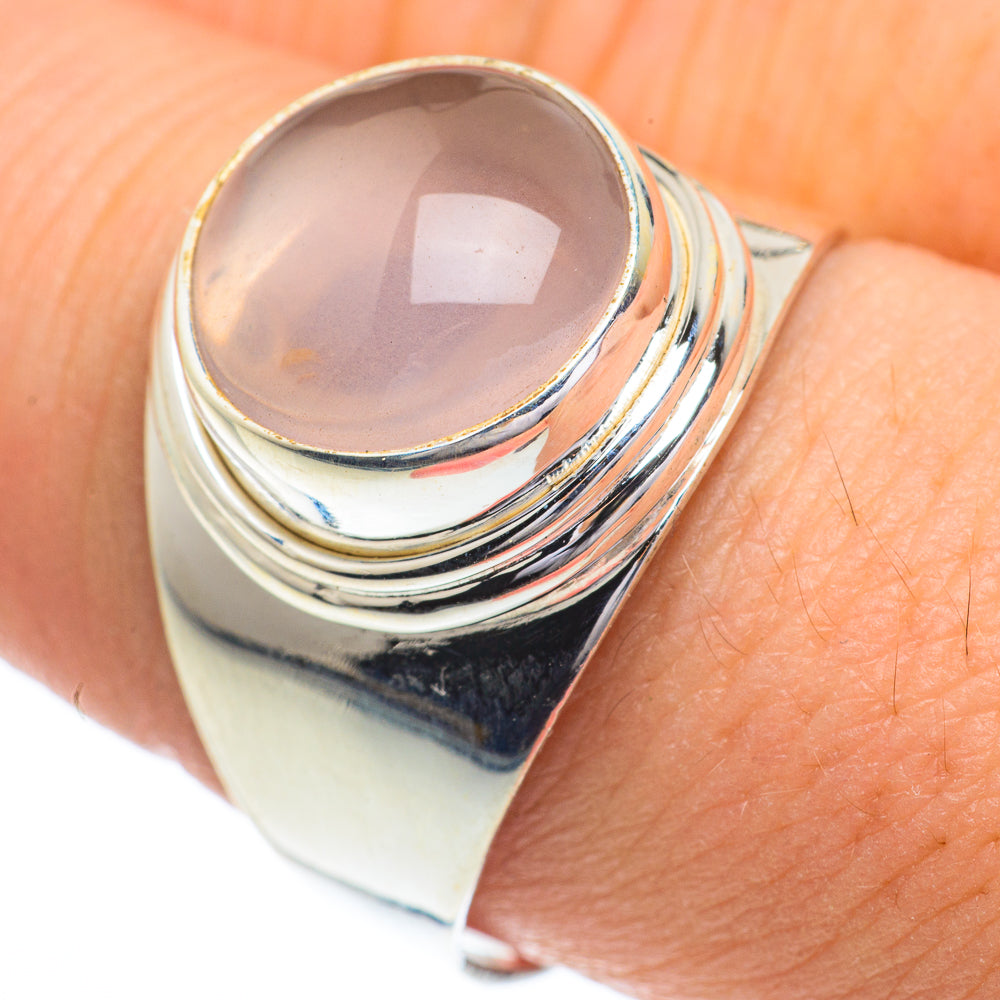 Rose Quartz Rings handcrafted by Ana Silver Co - RING62985