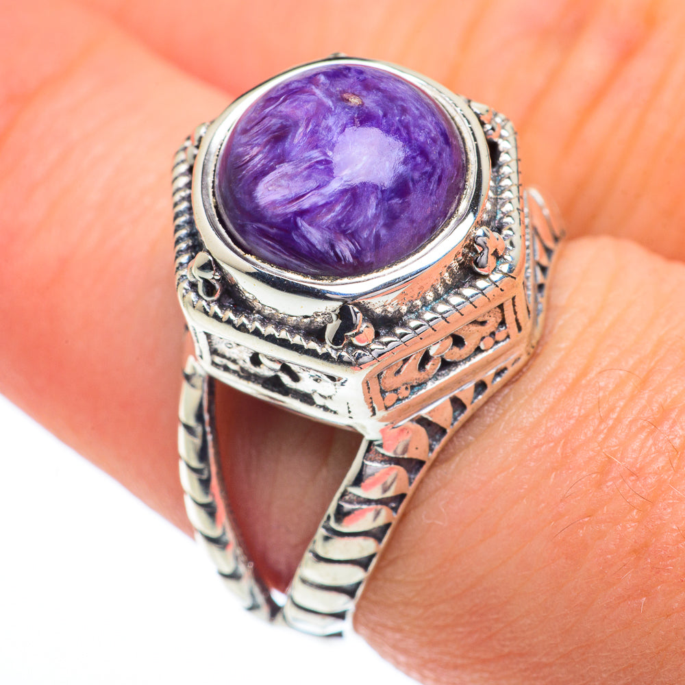 Charoite Rings handcrafted by Ana Silver Co - RING62988
