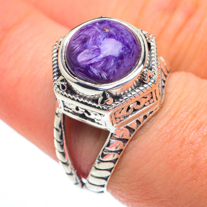 Charoite Rings handcrafted by Ana Silver Co - RING62988