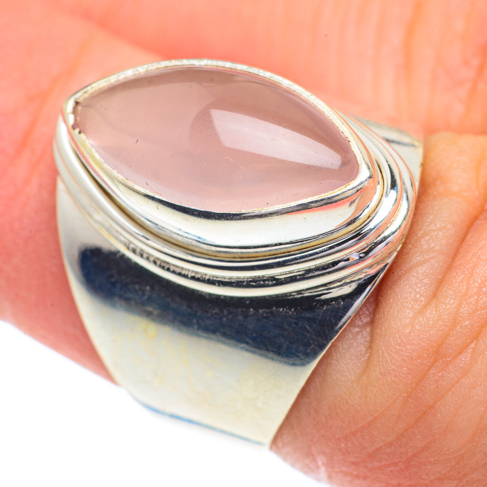 Rose Quartz Rings handcrafted by Ana Silver Co - RING63002