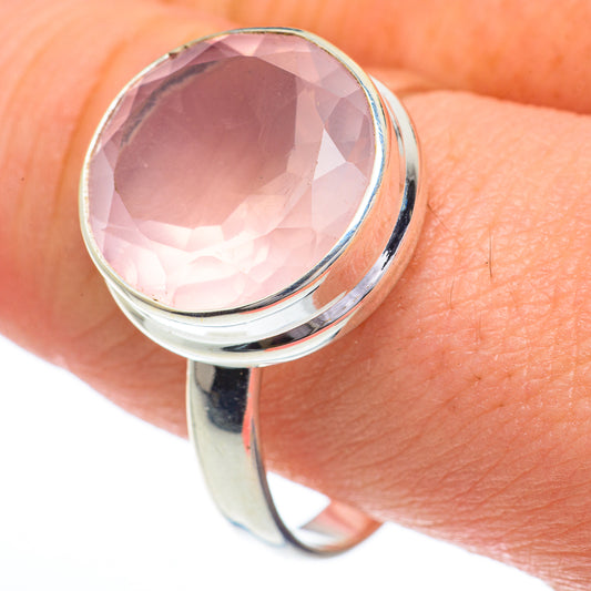 Rose Quartz Rings handcrafted by Ana Silver Co - RING63003