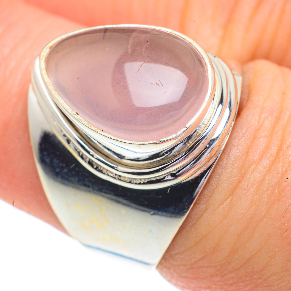 Rose Quartz Rings handcrafted by Ana Silver Co - RING63004