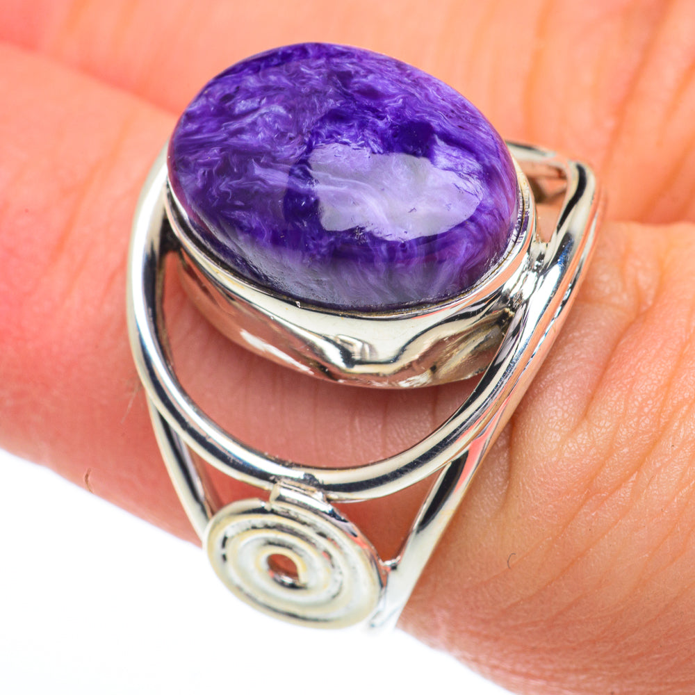 Charoite Rings handcrafted by Ana Silver Co - RING63007