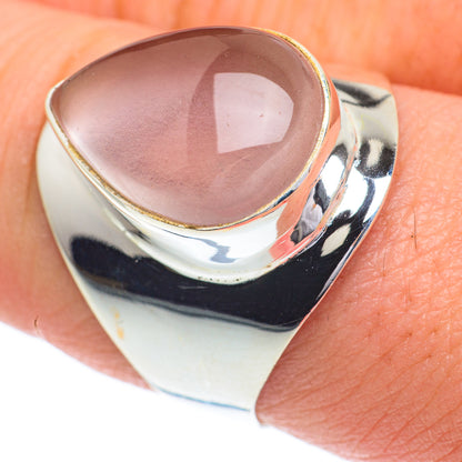 Rose Quartz Rings handcrafted by Ana Silver Co - RING63012