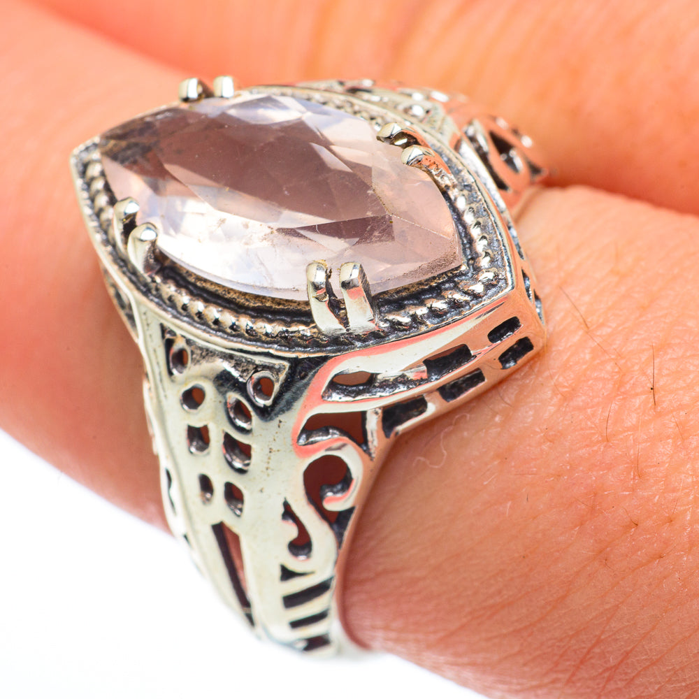 Rose Quartz Rings handcrafted by Ana Silver Co - RING63015