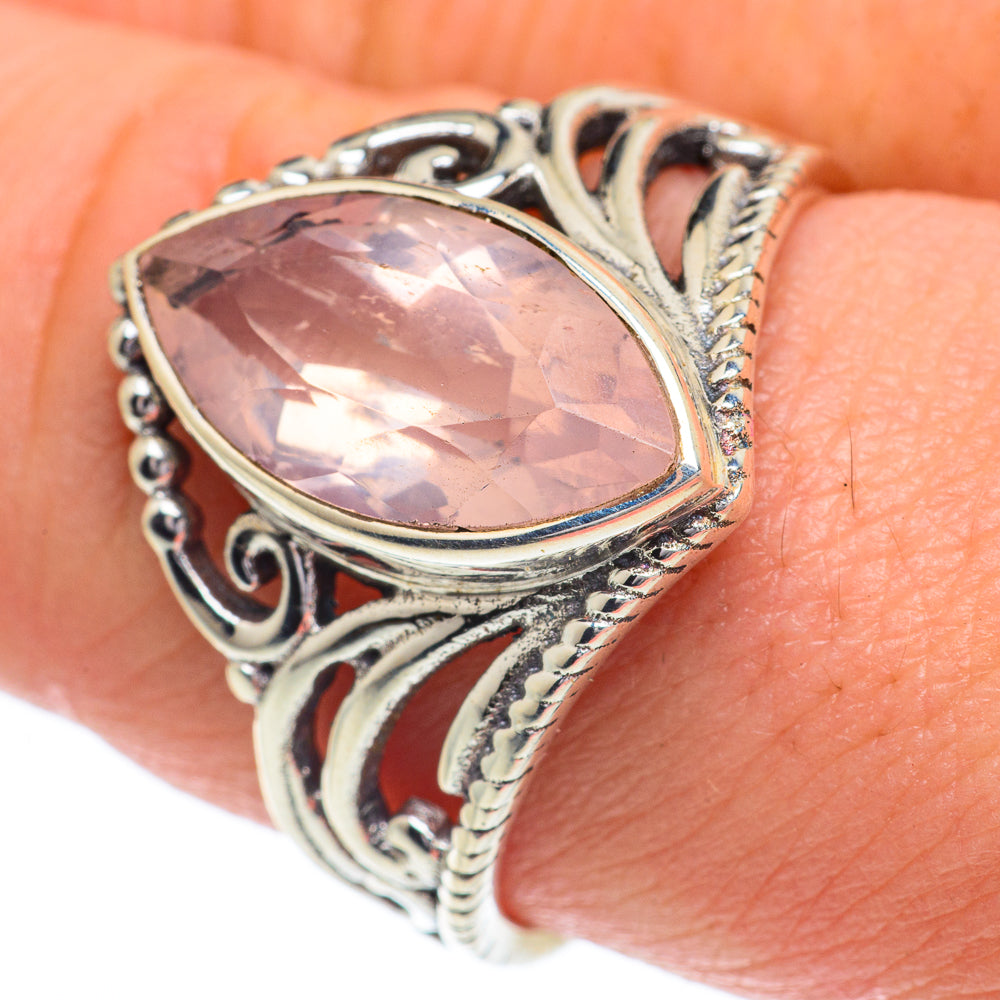Rose Quartz Rings handcrafted by Ana Silver Co - RING63017