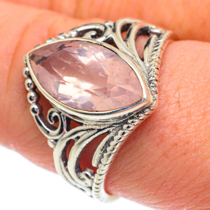 Rose Quartz Rings handcrafted by Ana Silver Co - RING63017