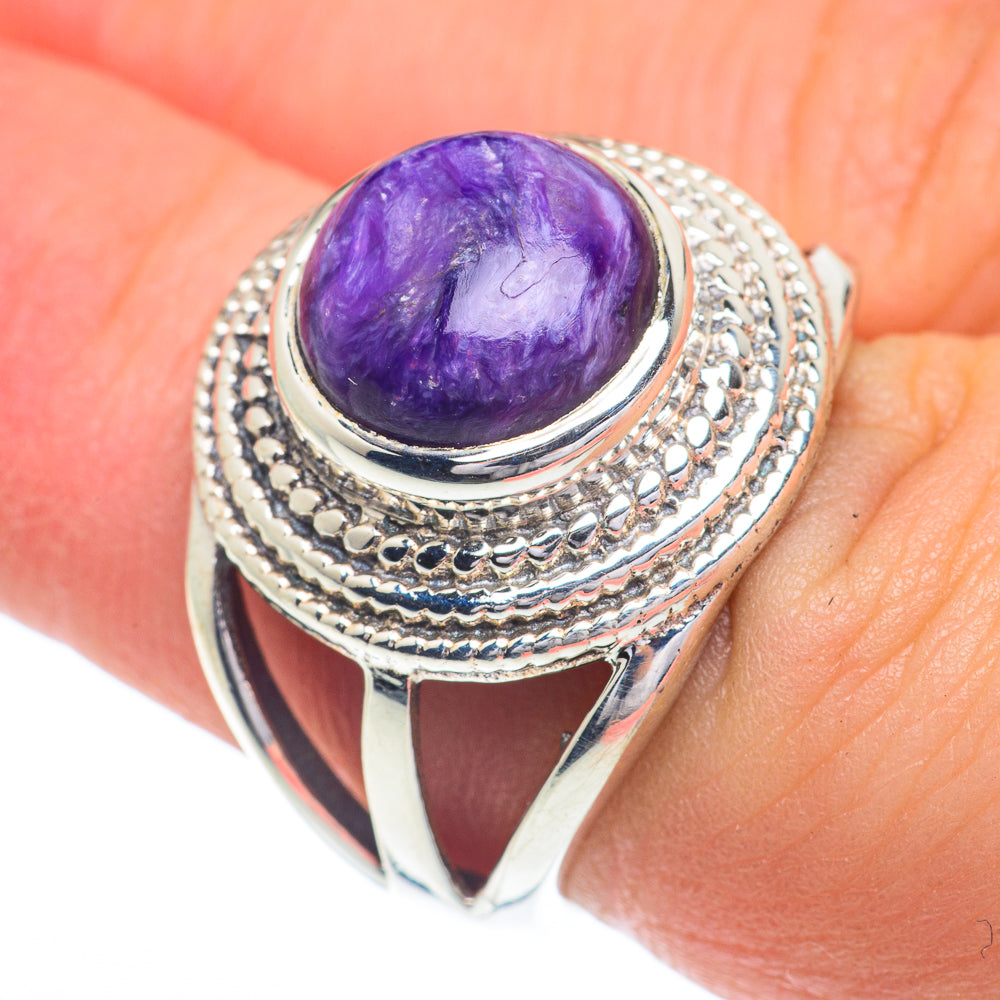 Charoite Rings handcrafted by Ana Silver Co - RING63020