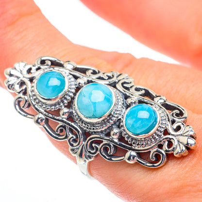 Peruvian Amazonite Rings handcrafted by Ana Silver Co - RING63022