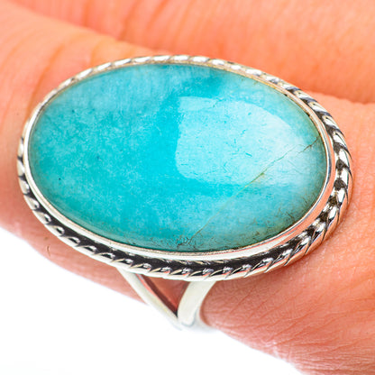 Peruvian Amazonite Rings handcrafted by Ana Silver Co - RING63023