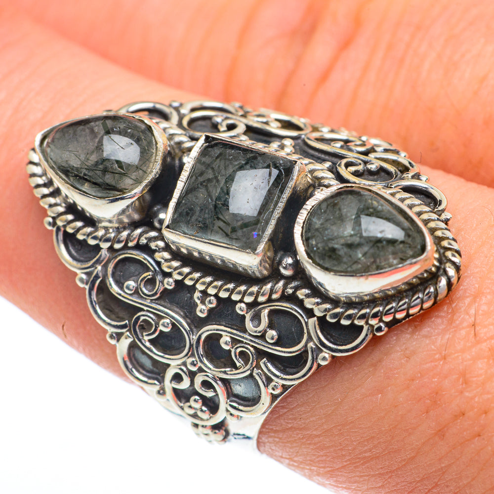 Tourmalinated Quartz Rings handcrafted by Ana Silver Co - RING63032