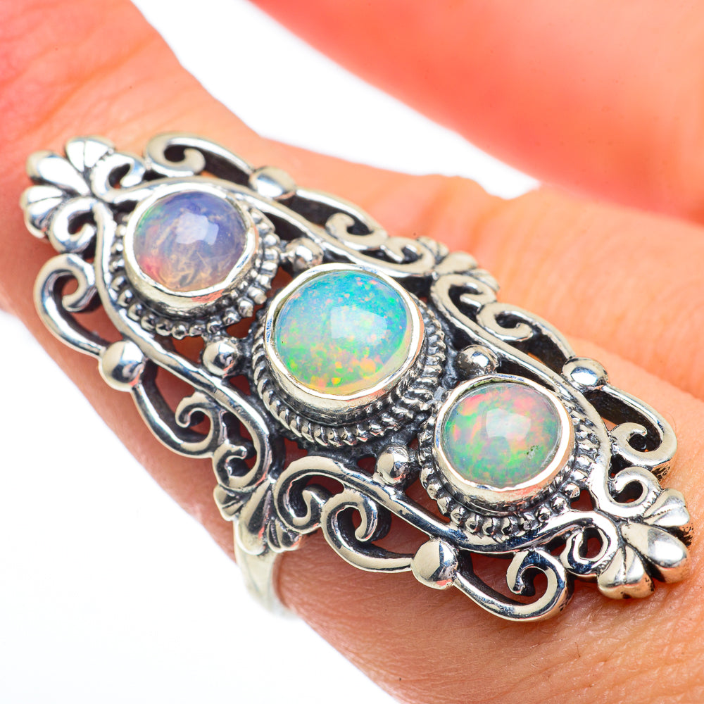 Ethiopian Opal Rings handcrafted by Ana Silver Co - RING63034