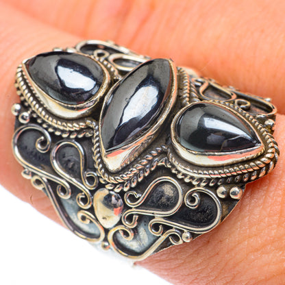 Hematite Rings handcrafted by Ana Silver Co - RING63036