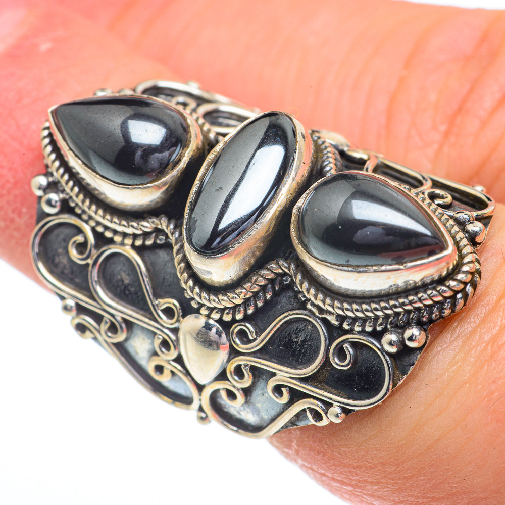 Hematite Rings handcrafted by Ana Silver Co - RING63037