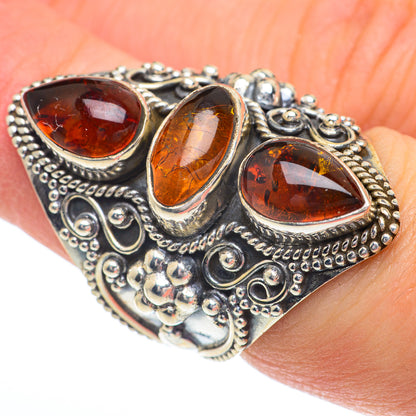 Baltic Amber Rings handcrafted by Ana Silver Co - RING63043