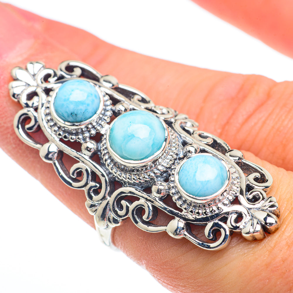 Larimar Rings handcrafted by Ana Silver Co - RING63056