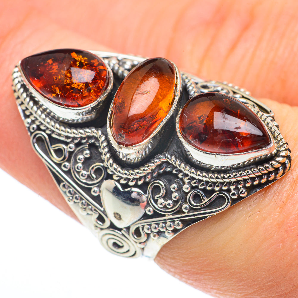 Baltic Amber Rings handcrafted by Ana Silver Co - RING63061