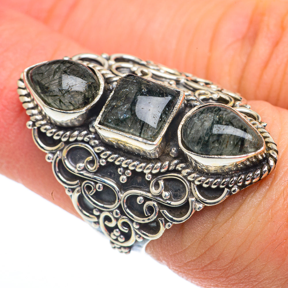 Tourmalinated Quartz Rings handcrafted by Ana Silver Co - RING63063