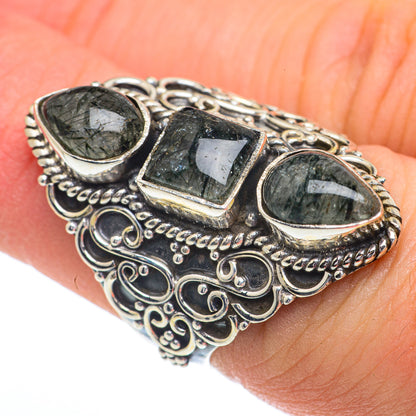Tourmalinated Quartz Rings handcrafted by Ana Silver Co - RING63063