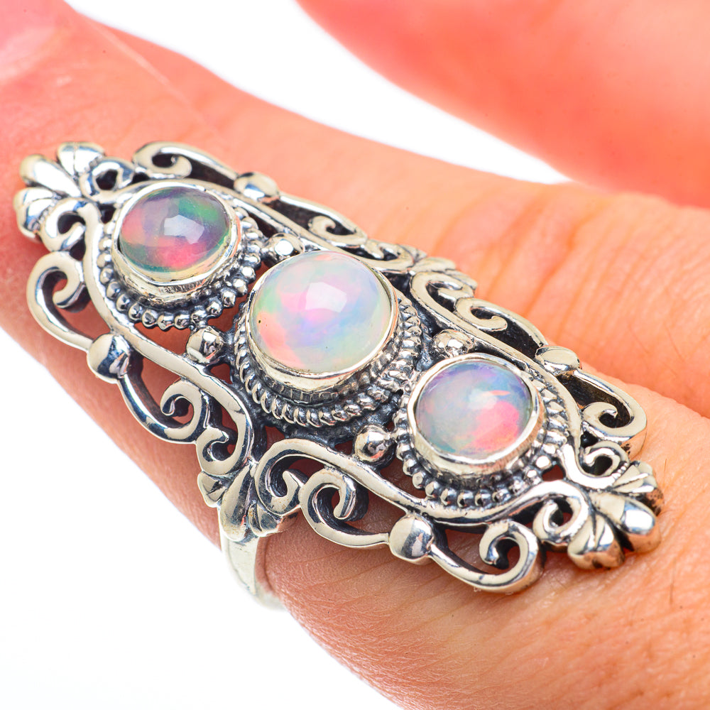 Ethiopian Opal Rings handcrafted by Ana Silver Co - RING63064