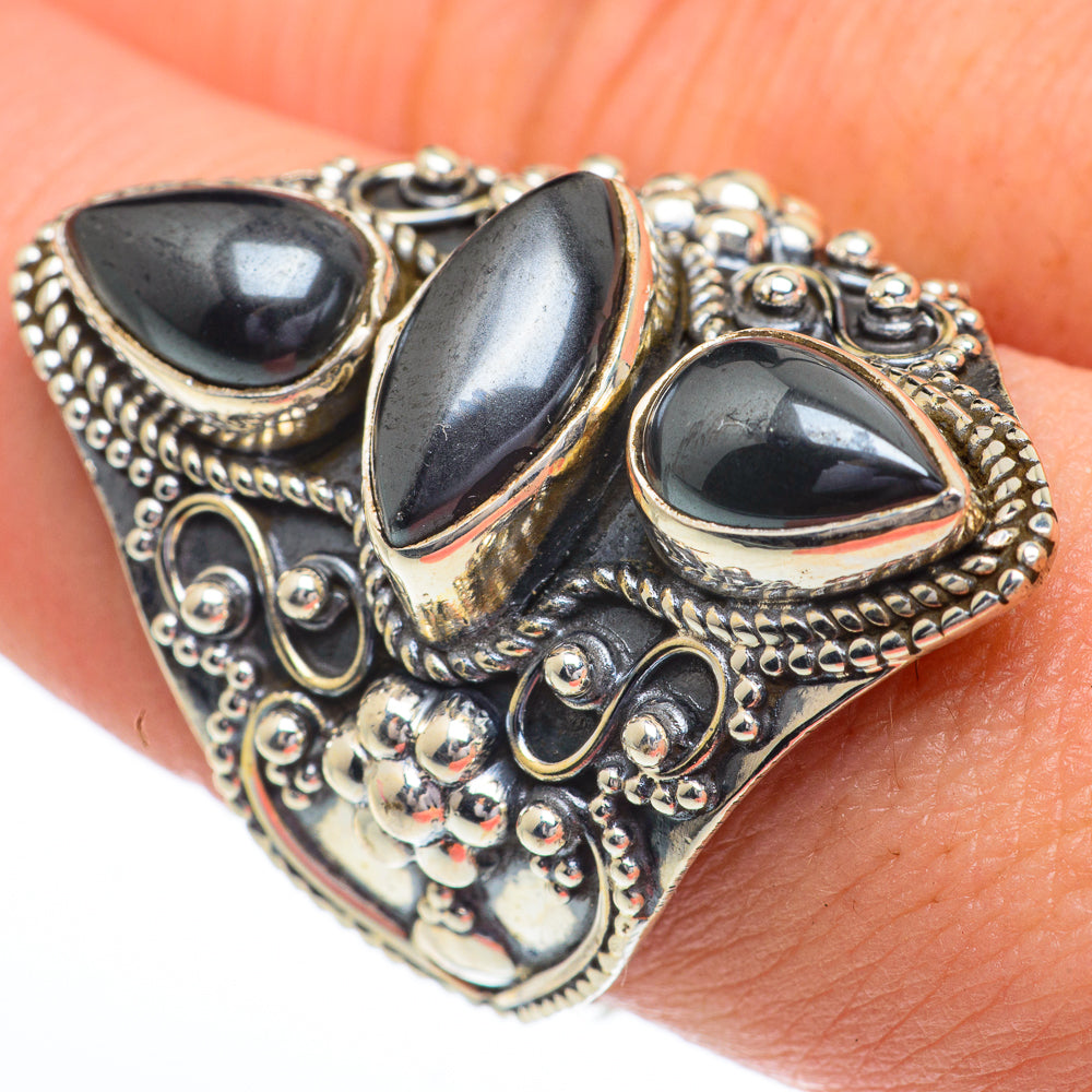 Hematite Rings handcrafted by Ana Silver Co - RING63066