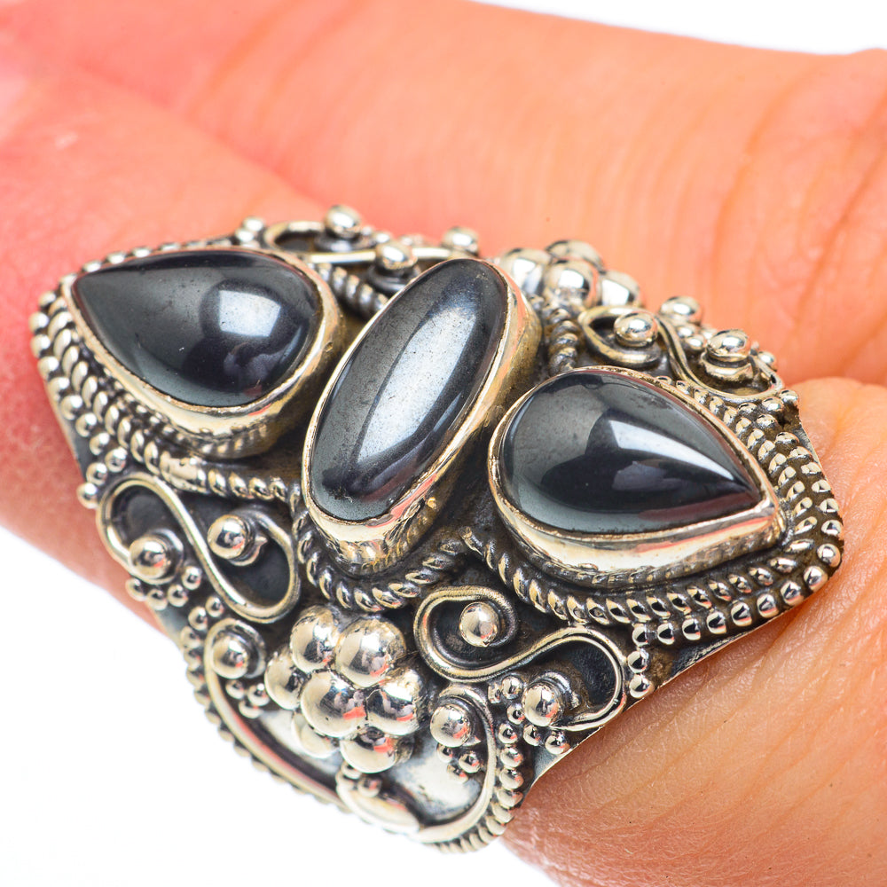 Hematite Rings handcrafted by Ana Silver Co - RING63067