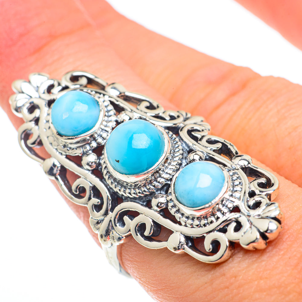 Larimar Rings handcrafted by Ana Silver Co - RING63068