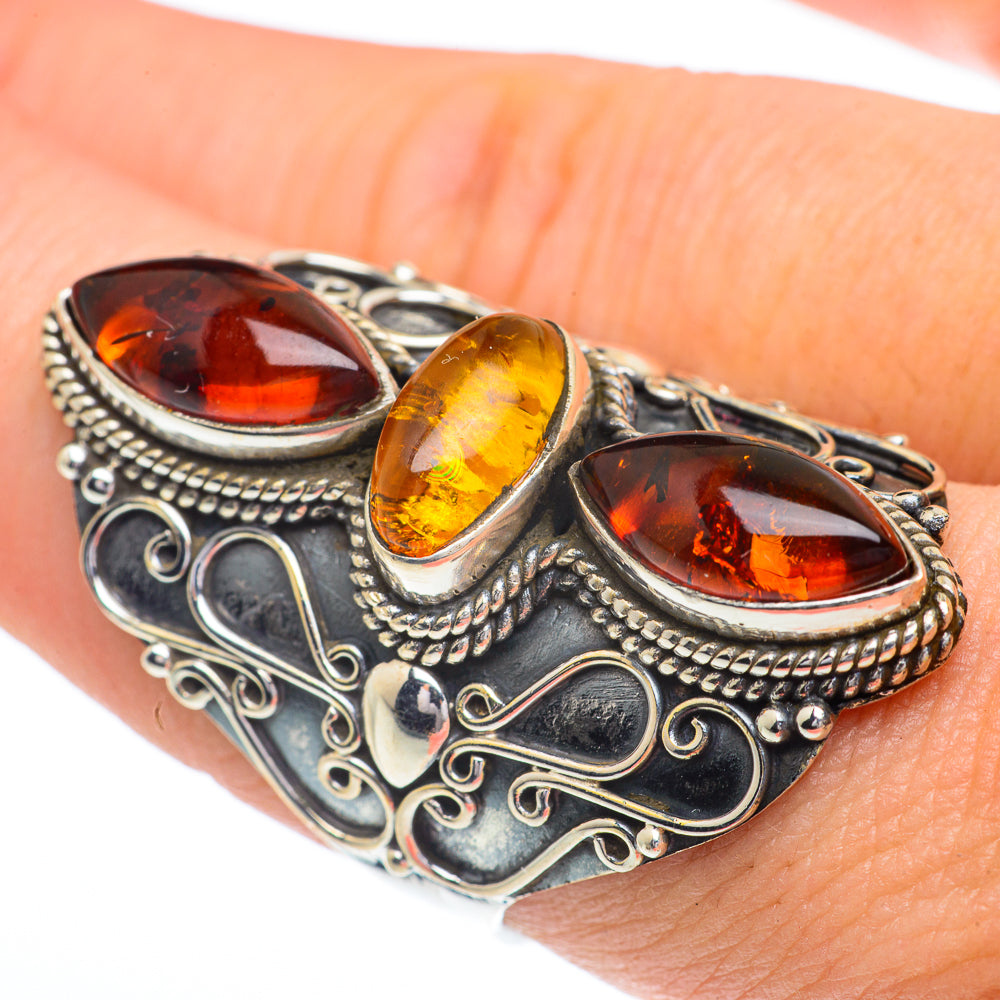 Baltic Amber Rings handcrafted by Ana Silver Co - RING63073