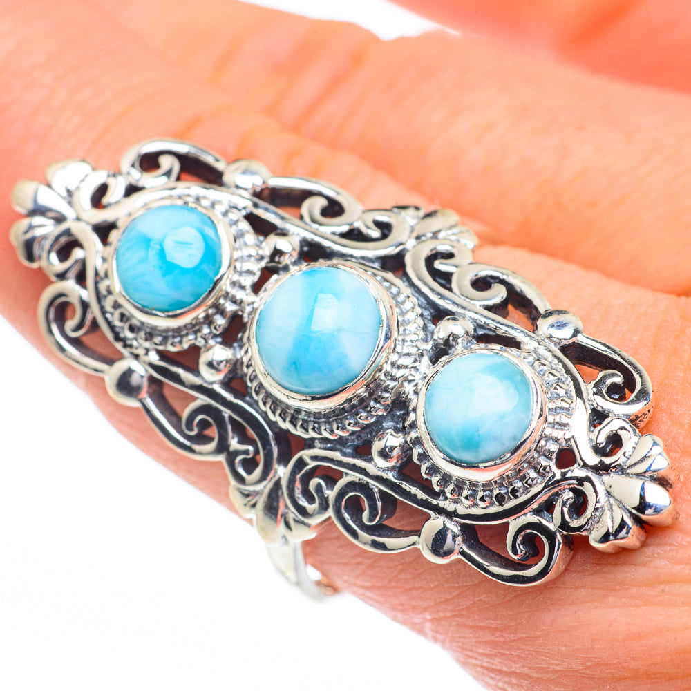 Larimar Rings handcrafted by Ana Silver Co - RING63075