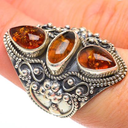 Baltic Amber Rings handcrafted by Ana Silver Co - RING63080