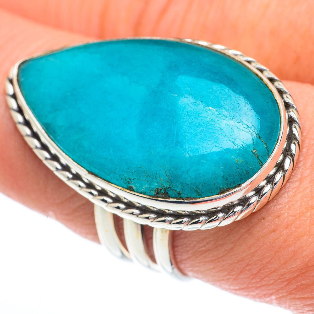 Peruvian Amazonite Rings handcrafted by Ana Silver Co - RING63082