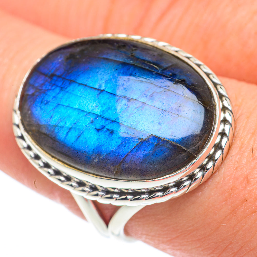 Labradorite Rings handcrafted by Ana Silver Co - RING63092