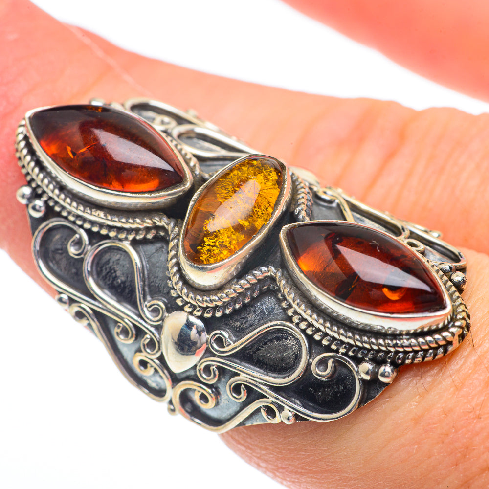Baltic Amber Rings handcrafted by Ana Silver Co - RING63096