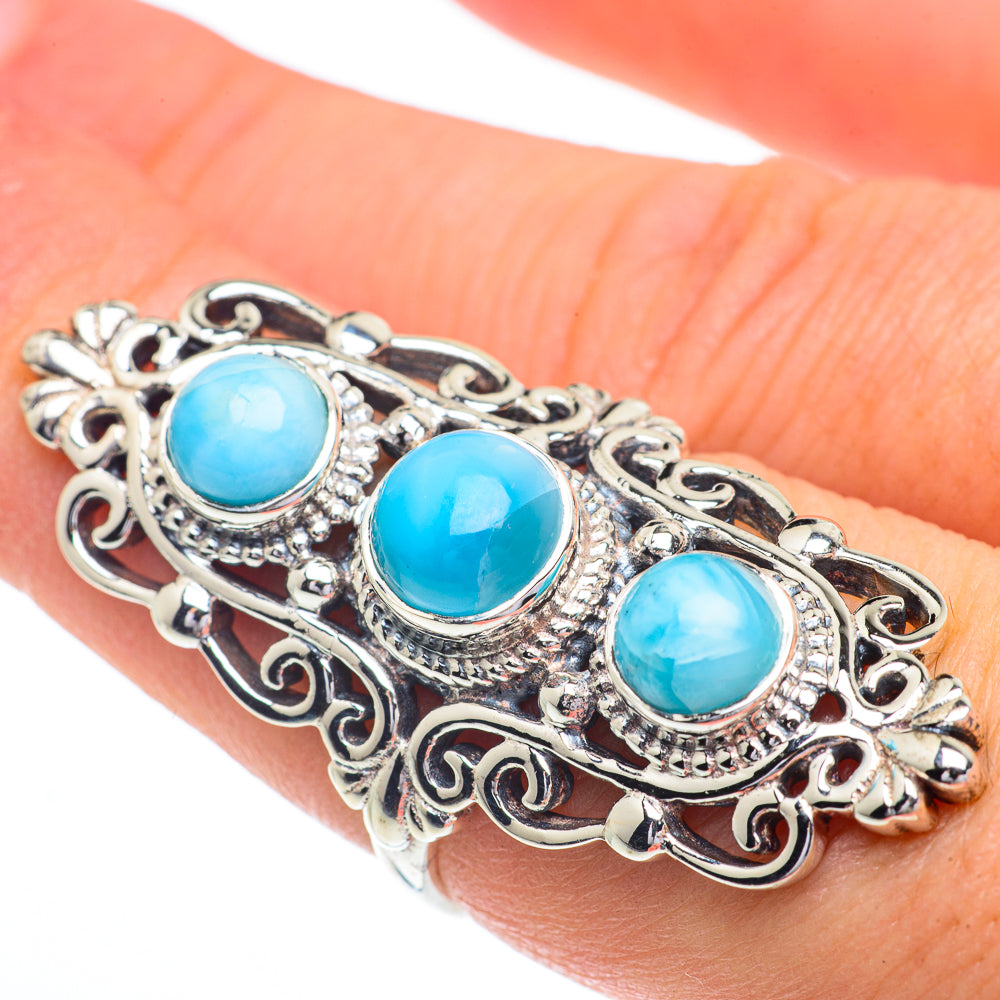 Larimar Rings handcrafted by Ana Silver Co - RING63097