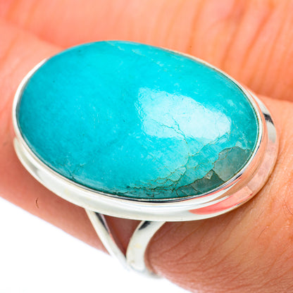 Peruvian Amazonite Rings handcrafted by Ana Silver Co - RING63098