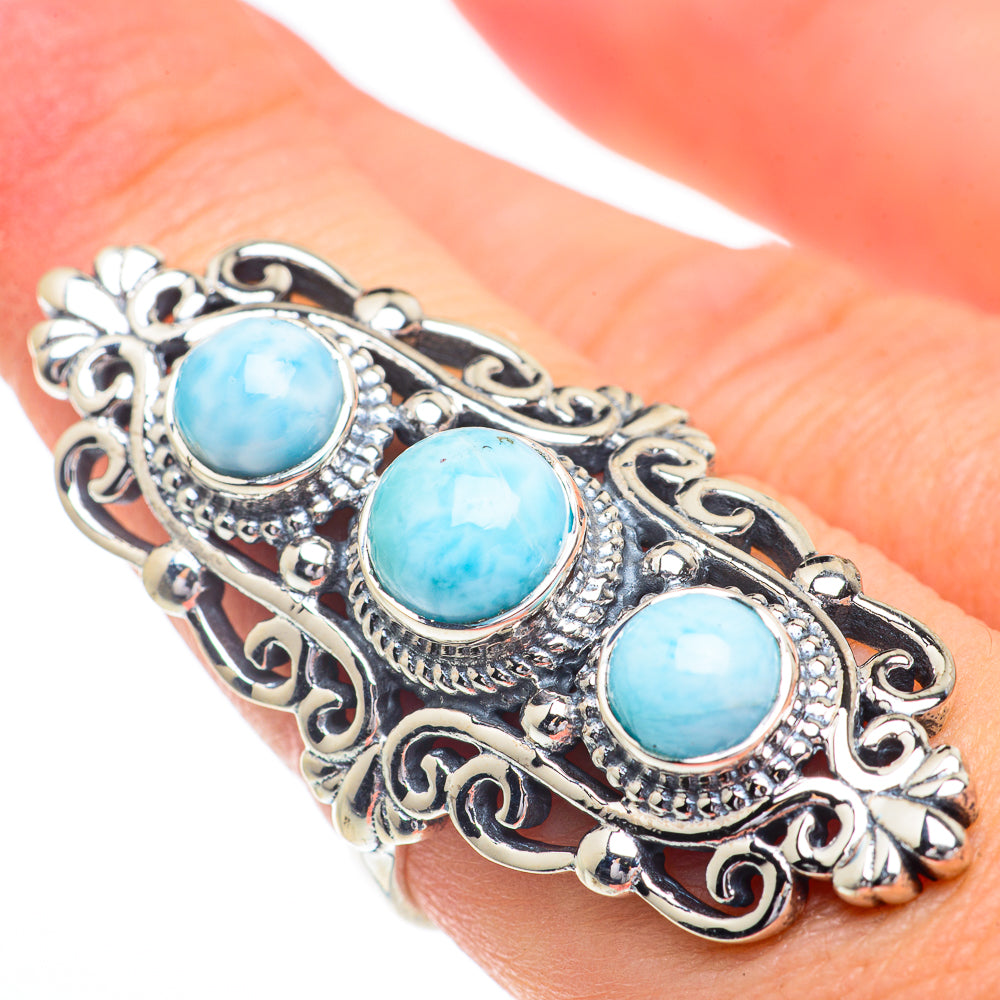 Larimar Rings handcrafted by Ana Silver Co - RING63101