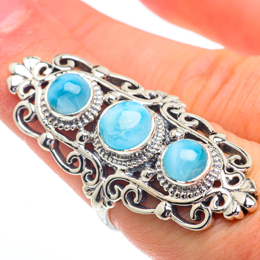 Larimar Rings handcrafted by Ana Silver Co - RING63103