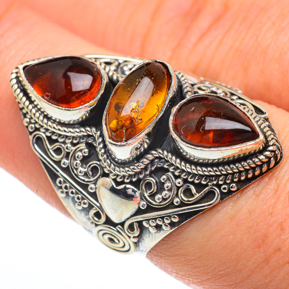 Baltic Amber Rings handcrafted by Ana Silver Co - RING63105