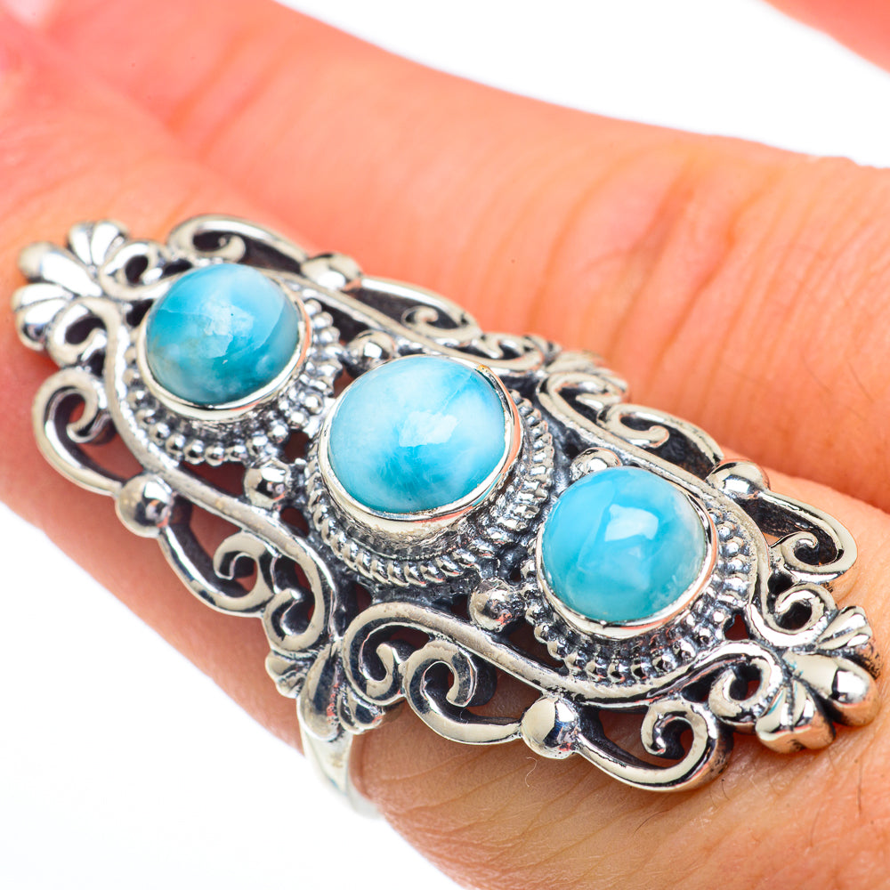 Larimar Rings handcrafted by Ana Silver Co - RING63109