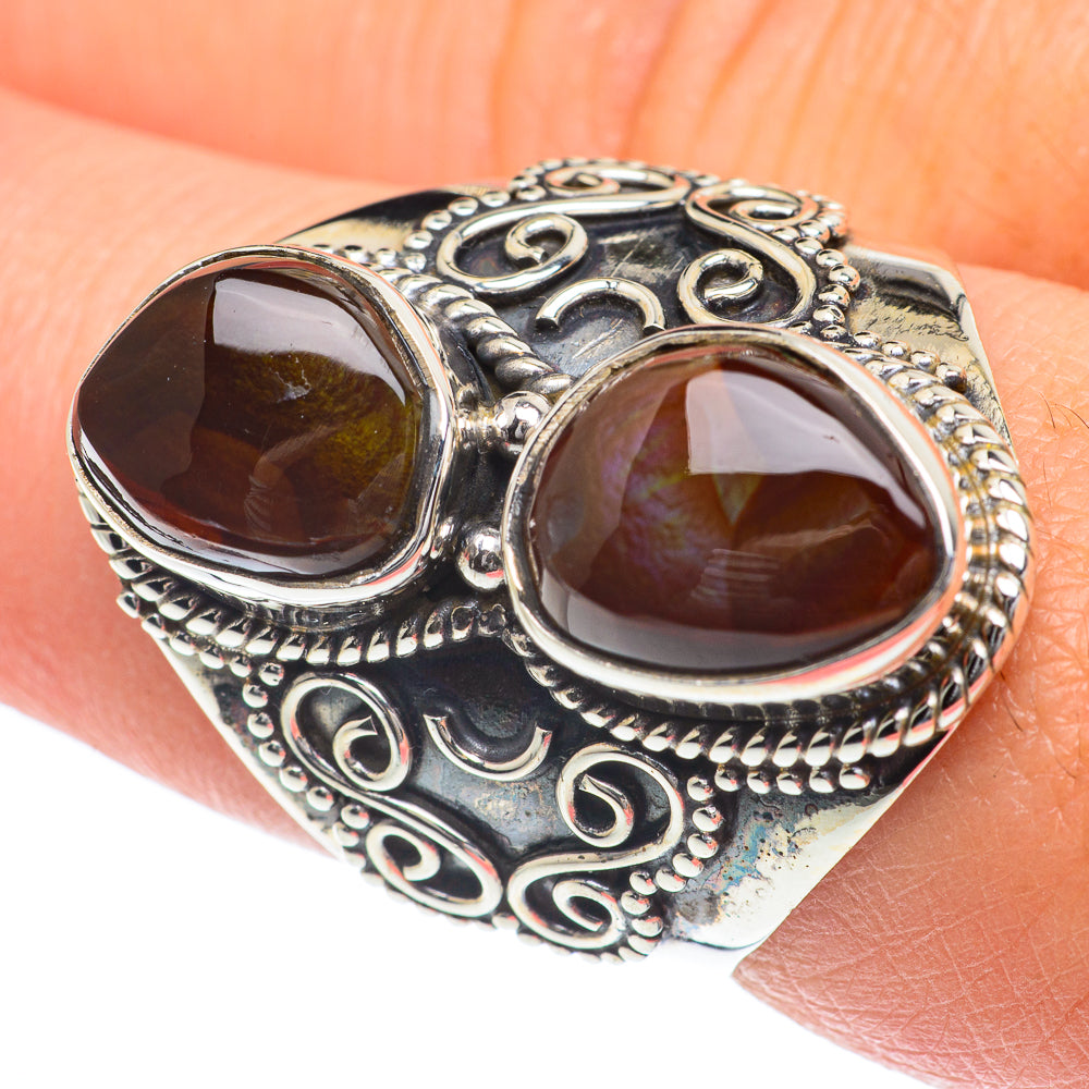 Mexican Fire Agate Rings handcrafted by Ana Silver Co - RING63120