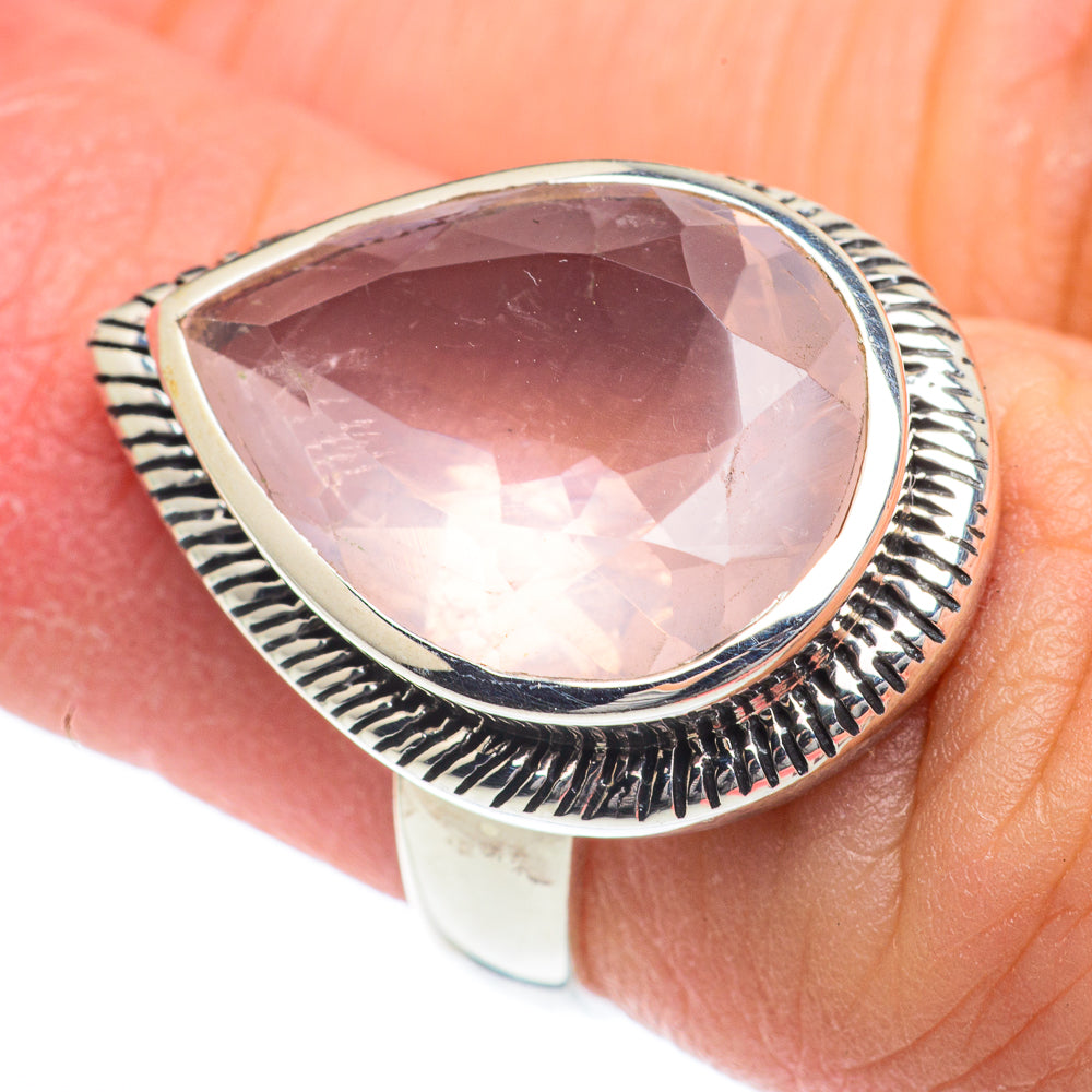 Rose Quartz Rings handcrafted by Ana Silver Co - RING63124