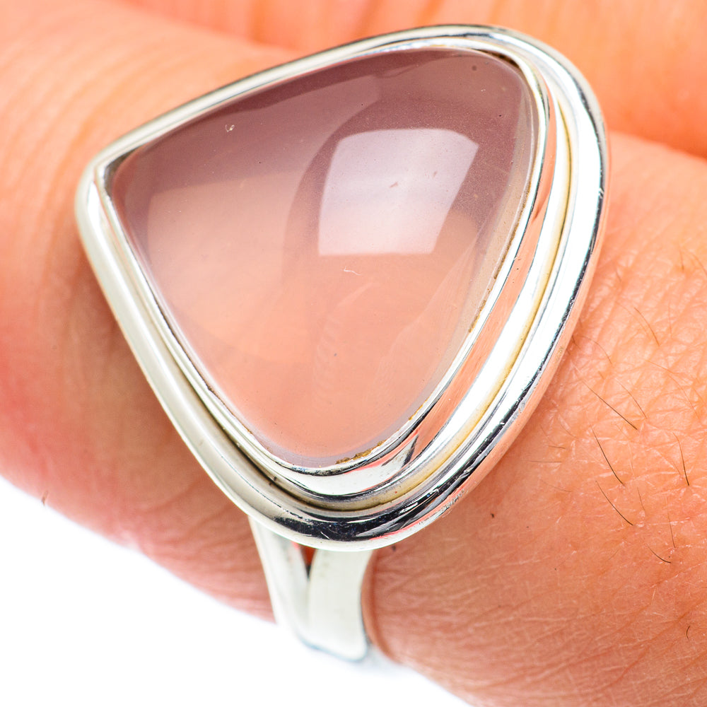 Rose Quartz Rings handcrafted by Ana Silver Co - RING63125
