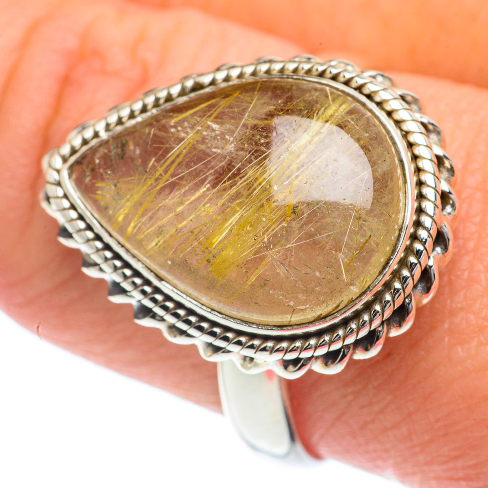 Rutilated Quartz Rings handcrafted by Ana Silver Co - RING63131