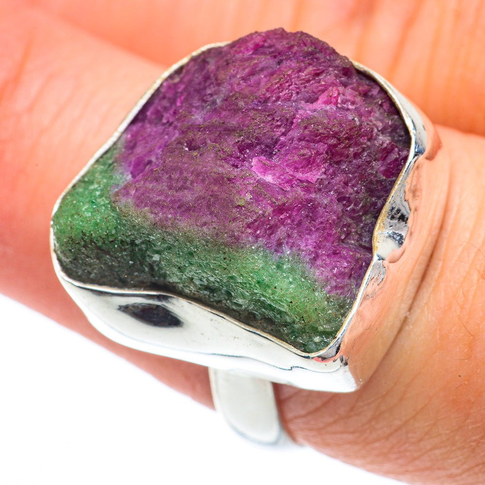 Ruby Zoisite Rings handcrafted by Ana Silver Co - RING63136