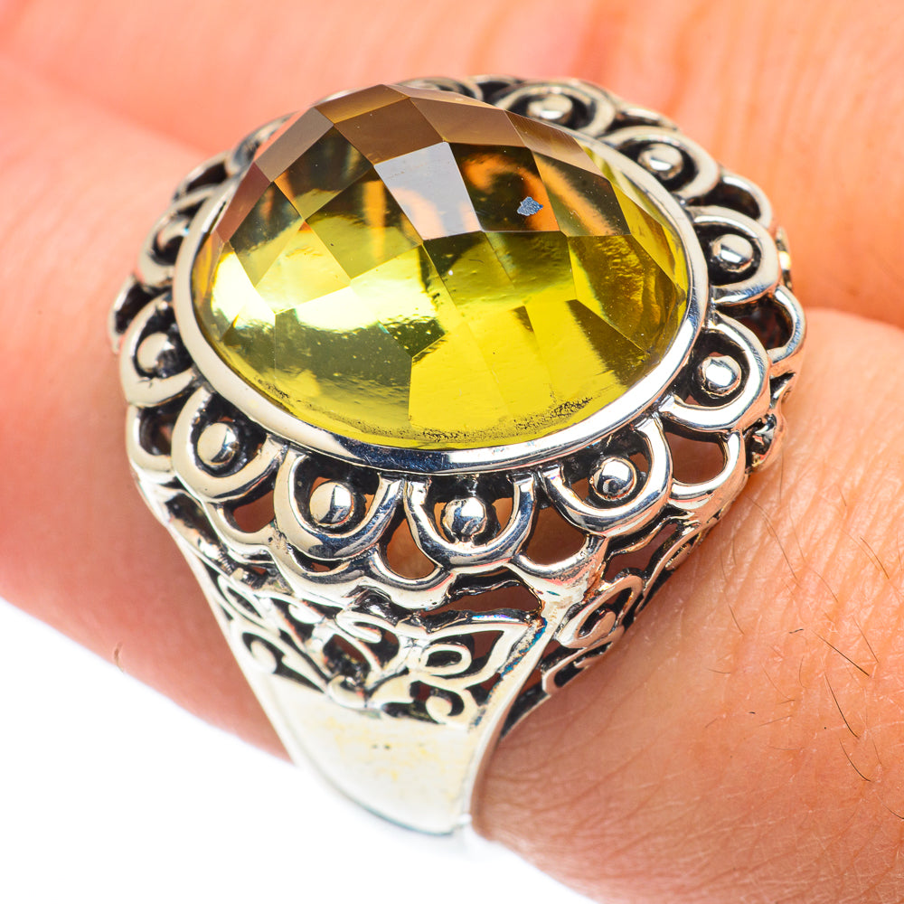 Lemon Quartz Rings handcrafted by Ana Silver Co - RING63140